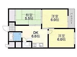 南千里コーポラス 5階/-