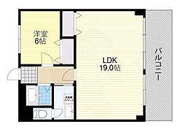 コーポ津雲台 1LDKの間取図画像