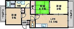 ヴィレッジ向丘 3LDKの間取図画像