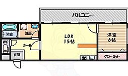 セントラルコート3 1LDKの間取図画像