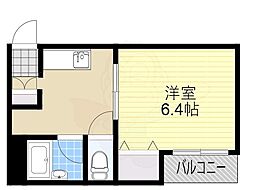コート千里山西3 1Kの間取図画像