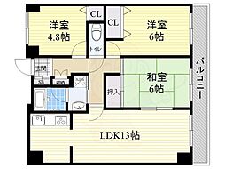 グランエスペランサ千里 3LDKの間取図画像