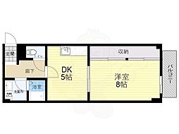 シャノアール 1LDKの間取図画像