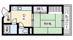 グリーンプラザ竹中 1DKの間取図画像