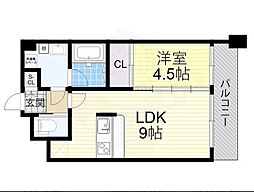 プレジオ緑地公園 1LDKの間取図画像