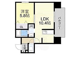プレデアス千里山田 1LDKの間取図画像
