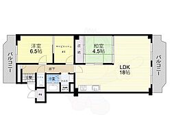 豊中南ロイヤルマンション 2SLDKの間取図画像