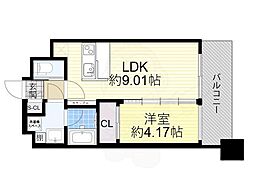 プレジオ緑地公園 1LDKの間取図画像