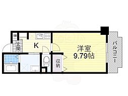 M・緑地 1Kの間取図画像