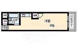 JGS緑丘マンション ワンルームの間取図画像