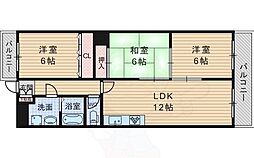 ハイツロンジン 3LDKの間取図画像