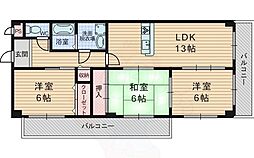 日恵ハイツE棟 3LDKの間取図画像