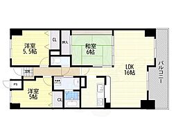 ラフィーネ千里山 3LDKの間取図画像