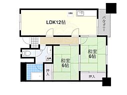 第3清涼マンション 2LDKの間取図画像