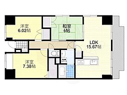 ロフティ少路 3LDKの間取図画像