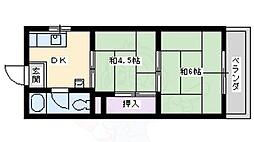 第3王子マンション 2DKの間取図画像