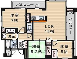 セレッソコート千里中央アネックス 3LDKの間取図画像