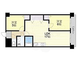 セントラルコート 2LDKの間取図画像