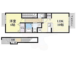 サニーコート 1LDKの間取図画像