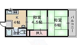 第3王子マンション 2DKの間取図画像