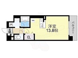 ルミナスビラ石橋 ワンルームの間取図画像