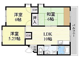 ドリームオアシス 2階3LDKの間取り
