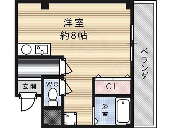 サンフォートメゾン 103｜大阪府高槻市氷室町２丁目(賃貸マンション1R・1階・25.25㎡)の写真 その2