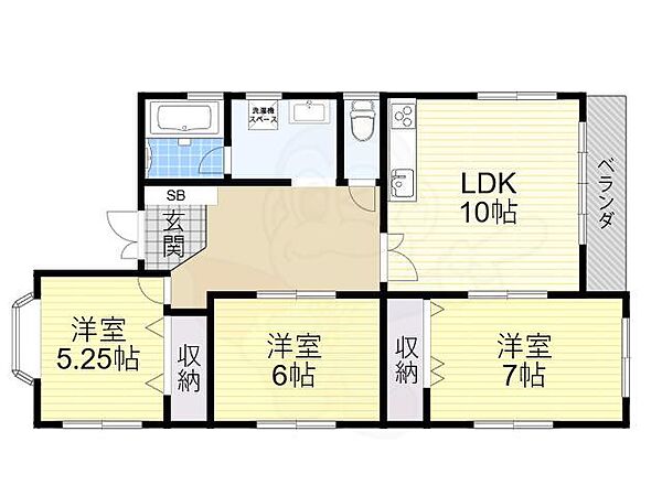 下園マンション ｜大阪府高槻市大冠町２丁目(賃貸マンション3LDK・3階・97.79㎡)の写真 その2