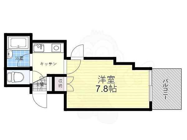 ポエジーハイム ｜大阪府高槻市富田町１丁目(賃貸マンション1K・2階・21.00㎡)の写真 その2