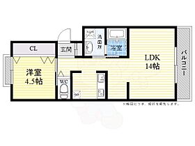 マンション東岡  ｜ 大阪府高槻市富田町５丁目（賃貸マンション1LDK・3階・41.38㎡） その2