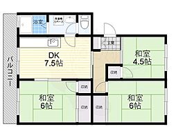 磐手ハイツB棟 2階