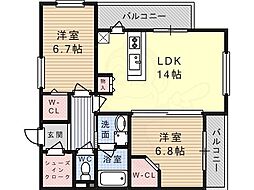 ヴェスタ芥川 2階