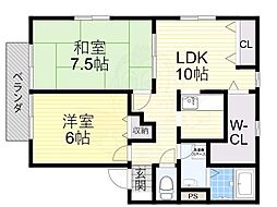 間取図画像 2LDK