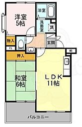 高井マンション 2LDKの間取図画像
