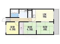 高槻センチュリーマンション 3LDKの間取図画像