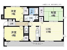 ミーテソシア 3LDKの間取図画像