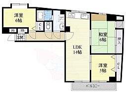 レジデンスマルミットドール 3LDKの間取図画像