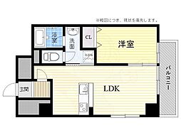 山崎マンション16高槻芥川 1LDKの間取図画像