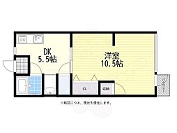 大協マンション 1DKの間取図画像