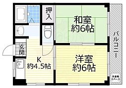 ピュアハイツ 2Kの間取図画像