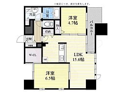 URBANEX高槻芥川 2LDKの間取図画像