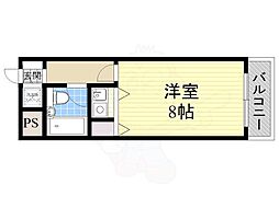 コーポラスムツミ 1Kの間取図画像