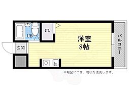 プレミアムコート ワンルームの間取図画像
