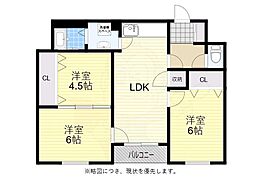 サンコーポ高槻ことぶき 3LDKの間取図画像