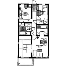 ラナイコートクラシック 3LDKの間取図画像