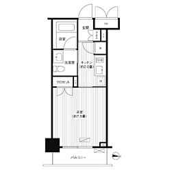 グランハイツ錦糸町 1Kの間取図画像