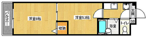 京都府京都市伏見区深草綿森町(賃貸マンション2K・3階・29.40㎡)の写真 その2