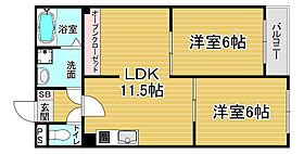 京都府京都市山科区勧修寺西金ケ崎（賃貸マンション2LDK・2階・50.00㎡） その1