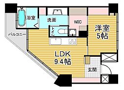JR東海道・山陽本線 西大路駅 徒歩13分の賃貸マンション 6階1LDKの間取り