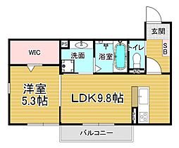 JR湖西線 比叡山坂本駅 徒歩9分の賃貸アパート 2階1LDKの間取り